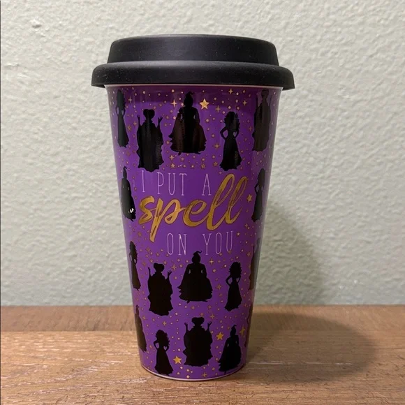 New Disney Hocus Pocus Stoneware Purple & Black Travel Mug - Picture 3 of 6